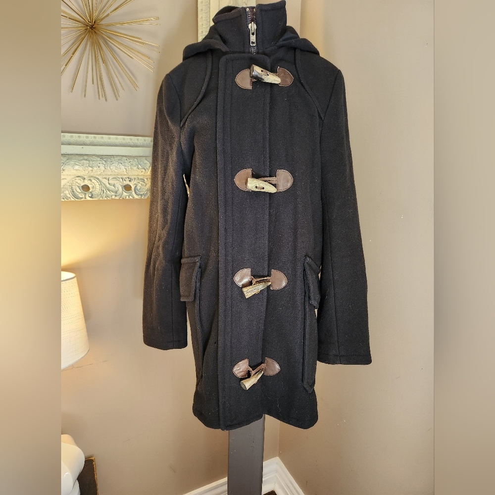 All Saints Black Toggle Coat